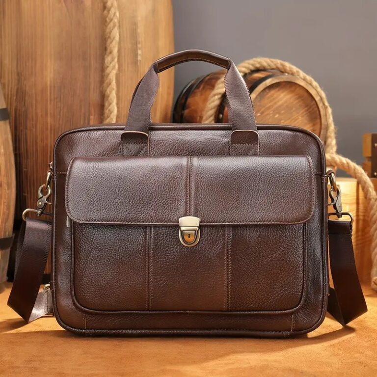 Men's Genuine Leather Business Briefcase
