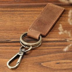 Simple Genuine Leather Keychain