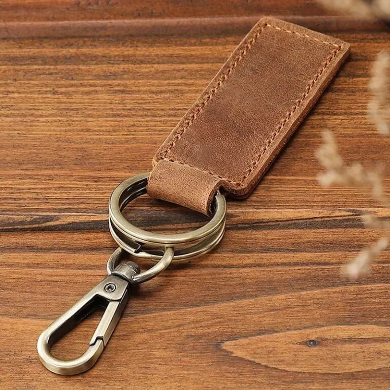 Simple Genuine Leather Keychain